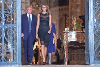  ?? SUSAN WALSH, AP ?? The Trumps seem to prefer weekends with the amenities of their Mar-a-Lago estate in Florida.