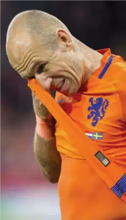  ?? FOTO PHOTO NEWS ?? Arjen Robben nam met twee doelpunten afscheid van Oranje.