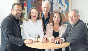  ?? Picture: Gareth Jennings. ?? Symposium attendees, from left: Werner Schrempf of La Strada Festival in Austria, Beth Bate from DCA, Neil Butler of UZ Arts Scotland, and Anna Day and Stewart Murdoch of Dundee 2023.