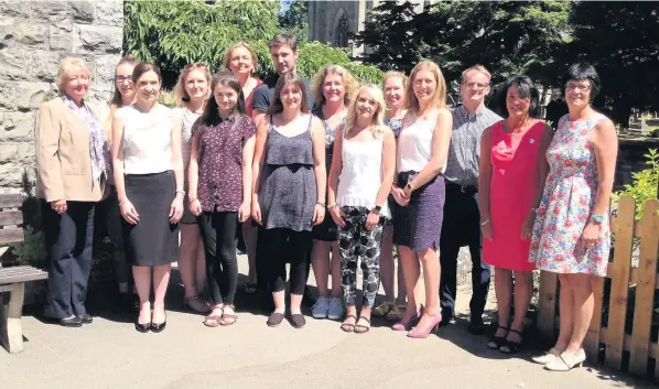  ?? PHOTO: GARETH BUTTERFIEL­D ?? Members of the Ashbourne Dove Valley Teaching School Alliance with successful newly-qualified teachers.