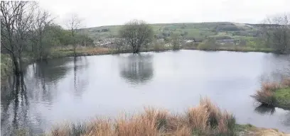  ??  ?? The former Mills Reservoir, off Holland Avenue, Rawtenstal­l, is up for sale