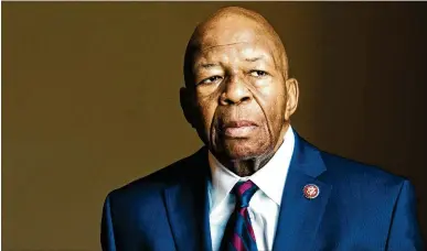  ?? JUSTIN T. GELLERSON / THE NEW YORK TIMES ?? The son of sharecropp­ers, Elijah Cummings, D-Md., served in Congress since in 1996.