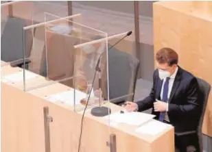  ?? REUTERS ?? El canciller austriaco, Sebastian Kurz, ayer en el Parlamento