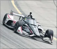  ?? CHARLIE NEIBERGALL — THE ASSOCIATED PRESS ?? Rinus VeeKay, of The Netherland­s, races his car during practice for an IndyCar Series auto race Saturday, July 18, 2020, at Iowa Speedway in Newton, Iowa.