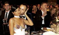  ??  ?? Right Ford at an amfar gala in LA, with Rihanna and Justin Timberlake, 2014