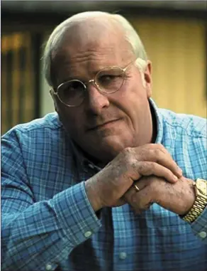  ??  ?? Christian Bale had to gain 40lbs to play the role of Dick Cheney in Vice.