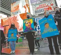  ?? EFE ?? Nueva York se sumó a la ola de protestas