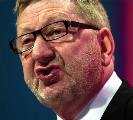  ??  ?? Len McCluskey: His boast comes only a day after Alex Salmond bragged that he would write Labour’s budget