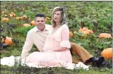  ?? Canadian Press photo ?? Todd and Nicole Cameron pose in this recent birth announceme­nt photo at a pumpkin patch in Yellow Point, B.C.