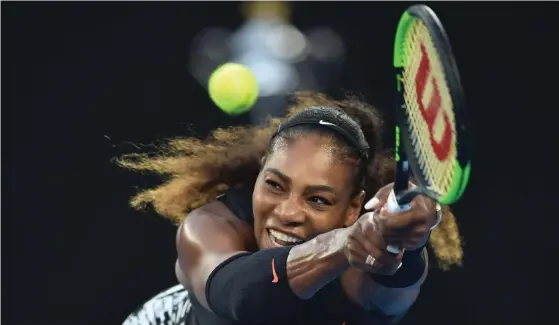  ?? FOTO: AFP / LEHTIKUVA / PETER PARKS ?? I helgen, fyra månader efter dotterns födsel, spelar Serena Williams match igen.