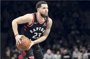  ?? Mary Altaffer / Associated Press ?? Toronto guard Fred Vanvleet averaged a career-best 17.6 points per game last season, the third year in a row that his average has increased.
