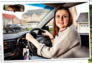  ?? Y E L N A H O J : E R U T C I P ?? SAVING: Holly Wedgwood pays no road tax after converting her car to LPG