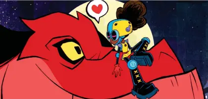  ?? /EFE ?? La pequeña superhéroe de Marvel, “Moon Girl” y “Devil Dinosaur”.