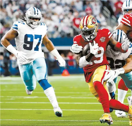  ?? AP ?? Deebo Samuel anotó el último touchdown de San Francisco.