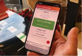  ?? FOTO: VETLE TVEDT ?? Med noen tastetrykk kan kundene låse opp butikken til Bryns Blomster for å handle.