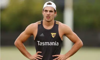  ?? Photograph: Michael Willson/AFL Photos/Getty Images ?? Finn Maginness attended Hawthorn’s Waverley Park facility on Monday but did not have Covid symptoms until Tuesday.