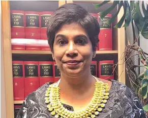  ?? ?? Fiji’s first woman High Court Judge Nazhat Shameem.