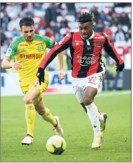  ?? (Photo Franck Fernandes) ?? Moins en vue lors des deux derniers matchs, Allan Saint-Maximin doit faire mieux.