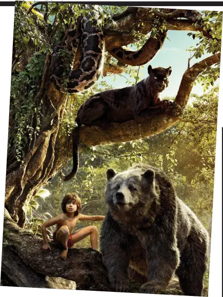  ??  ?? Going wild: Mowgli with Bagheera, Baloo and Kaa. Below: Helen Mirren in Eye In The Sky