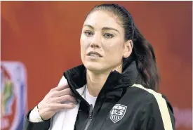  ??  ?? Former USA goalkeeper Hope Solo.