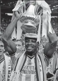  ??  ?? Cup joy: with Coventry at Wembley in 1987