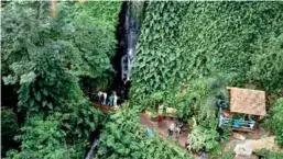  ?? ?? A waterfall inside the Rainforest Biome