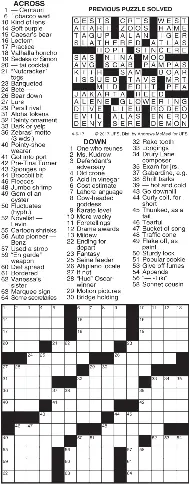 wad of tobacco crossword DAILY CROSSWORD