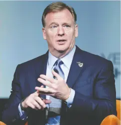  ?? Isaa c Breken / Gett y Images Files ?? NFL Commission­er Roger Goodell says the 2020 draft on April 23-25 will have no attendees and will be on TV.