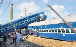  ?? AFP FILE ?? Over 650 people lost their lives in 346 train disasters under Suresh Prabhu’s watch since November 2014. He had offered to resign after 20 people died in the Utkal Express derailment in UP.