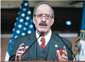  ?? ZACH GIBSON/GETTY-AFP ?? Rep. Eliot Engel, D-N.Y., accused the administra­tion of using threats by Iran as an excuse to bypass Congress.