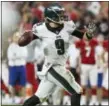 ?? ROSS D. FRANKLIN — THE ASSOCIATED PRESS ?? Nick Foles is back with the Eagles after signing a two-year contract Monday.