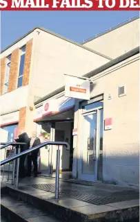  ??  ?? In tatters The envelope shows clear signs of being tampered with and right, the East Kilbride sorting office where Adam lodged his complaint