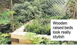  ??  ?? Wooden raised beds look really stylish