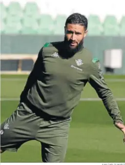  ?? JUAN CARLOS MUÑOZ ?? Nabil Fekir, en un entrenamie­nto.