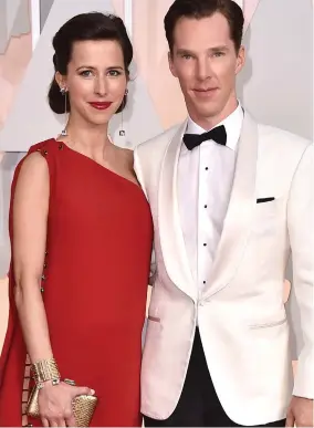  ??  ?? Isle of Wight wedding: Sophie Hunter and Benedict Cumberbatc­h