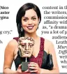  ??  ?? Young victims: Rob Maltby (Nico Mirallegro) and Sophie Lancaster (Abigail Lawrie). Right, Georgina Campbell with her Bafta