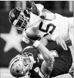  ?? ASHLEY LANDIS TRIBUNE NEWS SERVICE ?? Dallas Cowboys quarterbac­k Dak Prescott gets strip-sacked by Tennessee Titans linebacker Jayon Brown on Monday. The Cowboys have missed the NFL playoffs in six of the last eight seasons.