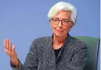  ?? Foto Kai Pfaffenbac­h/Reuters ?? Ciljna inlacija je zdaj za ECB jasna in nedvoumna, znaša dva odstotka, je sporočila Christine Lagarde.