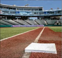  ?? ?? A third rule change in major league baseball this season will be installati­on of larger bases on the infield. Bases will be increased from 15-inch squares to 18 inches, decreasing the distance between bases by 4½ inches.