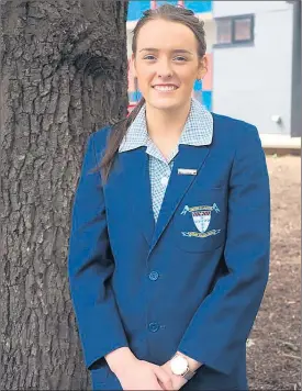  ??  ?? BENCHMARK: Ararat Marian College year-12 student Bridget Mcguckian, pictured, and Nhill College’s Mikayla Farmers were among the highest achieving secondary students in Victoria.