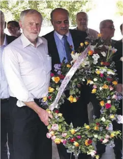  ?? FACEBOOK ?? U.K. Labour Leader Jeremy Corbyn, left, is facing more backlash over a wreath-laying ceremony in Tunis in 2014.