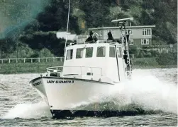  ?? Photo: FAIRFAX NZ ?? Better days: Police launch Lady Elizabeth II in 1973, more than a decade before it sank.