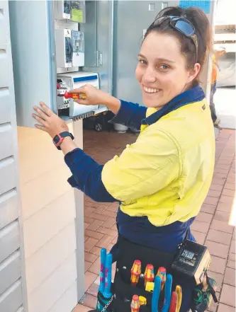  ?? BRIGHT FUTURE: Naomi Bourke, who works for Townsville firm Horan and Bird, has been named the first ever female Master Electricia­ns Australia Apprentice of the Year. ??