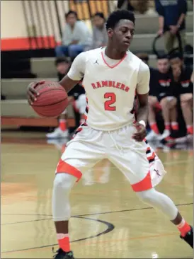  ?? (Messenger photo/Scott Herpst) ?? Tyrese Hunter and the LaFayette Ramblers have gotten off to a 4-0 start on the hardwood this season.