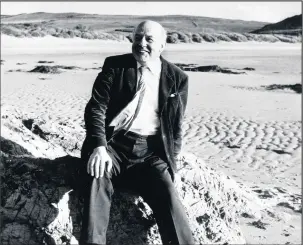  ??  ?? ■ British poet Sir John Betjeman on the beach at Trebethwic­k, Cornwall, in October 1972, after being officially appointed the new poet laureate. (Photo by Keystone/Getty Images)