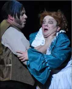  ??  ?? Tony Carty as Sweeney Todd and Catherine Walsh as Mrs Lovett.