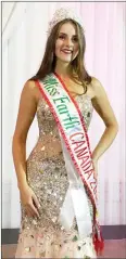  ?? Submitted photo ?? Jaime VandenBerg of Lethbridge has earned the title of Miss Earth Canada.