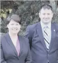  ??  ?? 0 In happier times: Ruth Davidson and Alastair Majury