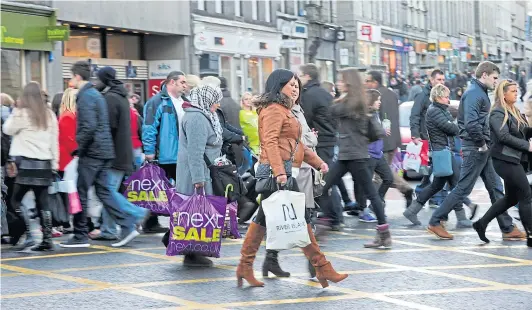  ??  ?? DANGER ZONE: Nearly 20,000 high street jobs have been axed or put at risk since Christmas – and last month, shops recorded the lowest July sales growth since monitoring began in 1995