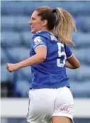  ??  ?? ON TARGET: Abbie McManus, ex of Man United, scored for the Foxes